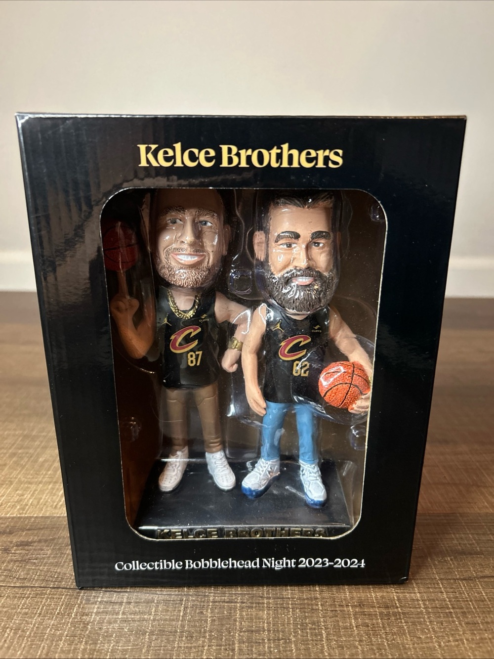 NEW Kelce Brothers Collectible Bobblehead Cleveland Cavaliers Basketball